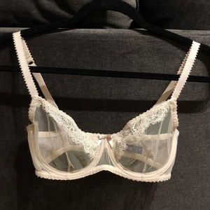 Barely worn see-thru pink balconette bra 30DD/30E